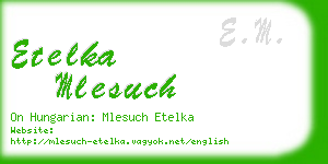 etelka mlesuch business card